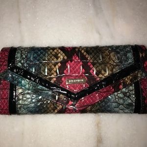 ❤️💚🖤 EEUC Brahmin Veronica Wallet in Komodo Sunriver 🖤💚❤️